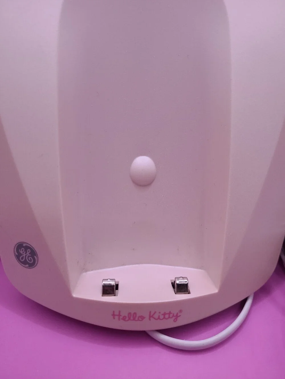 Vintage Hello Kitty Landline Cordless Phone Pink Caller ID GE 1999 Read Descript